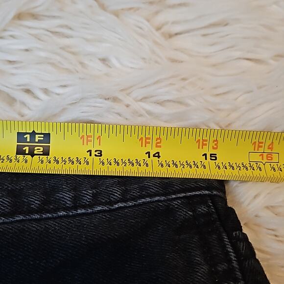 Abercrombie & Fitch Black High Rise Cut off Jean shorts - Picture 6 of 7